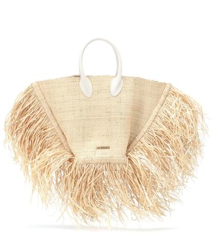 Jacquemus Le Baci Raffia Tote