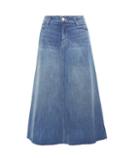 Mother Double Fray Circle Denim Skirt