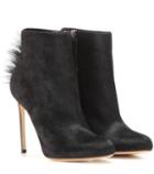 Burberry Calf Hair Ankle Boots