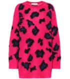 Valentino Leopard Mohair-blend Sweater