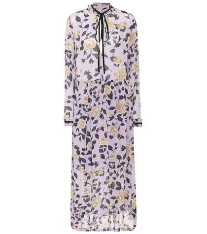 Fendi Carlton Printed Georgette Dress