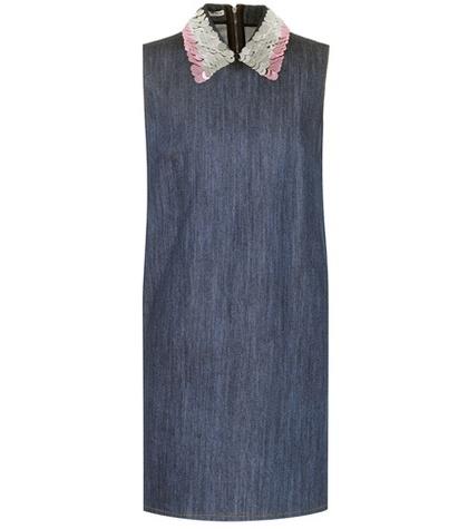 Roksanda Embellished Denim Minidress