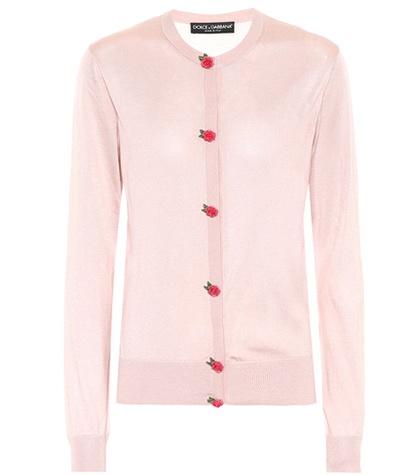 Valentino Embellished Silk Cardigan