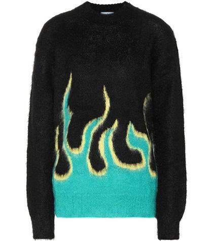 Miu Miu Mohair-blend Intarsia Sweater
