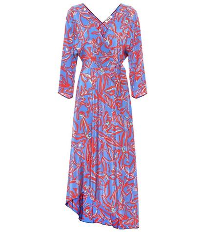 Diane Von Furstenberg Printed Asymmetric Wrap Dress