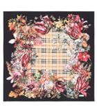 Burberry Floral Check Silk Scarf