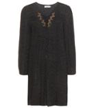 Velvet Sloane Embroidered Crêpe Tunic Dress