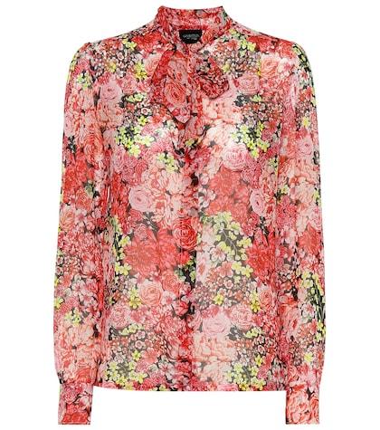 Il Gufo Floral Silk Blouse