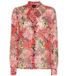 Il Gufo Floral Silk Blouse