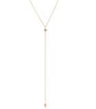 Loren Stewart Square Gemstone Lariat 14kt Yellow Gold Necklace