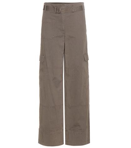 Victoria Victoria Beckham Wide-leg Cotton And Linen Cargo Trousers