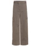 Victoria Victoria Beckham Wide-leg Cotton And Linen Cargo Trousers