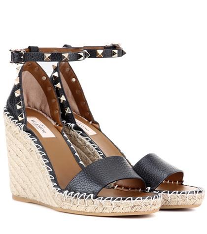 See By Chlo Valentino Garavani Rockstud Leather Espadrille Sandals