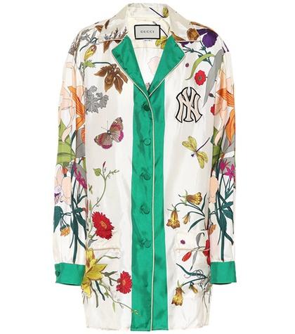 Erdem Oversized Silk Shirt Jacket