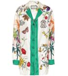 Erdem Oversized Silk Shirt Jacket