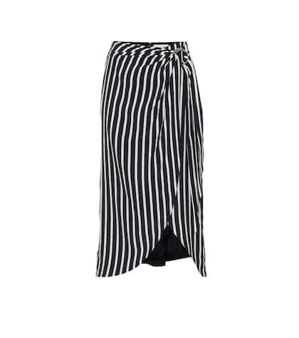 Jonathan Simkhai Striped Wrap Skirt