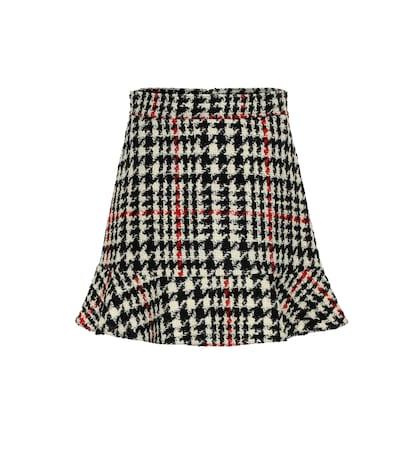 Redvalentino Check Wool-blend Miniskirt