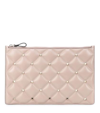 Valentino Valentino Garavani Candystud Leather Clutch