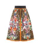 Dolce & Gabbana Scarf Print Cotton Skirt
