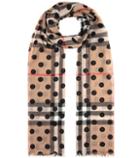 Burberry Wool And Silk Check Scarf