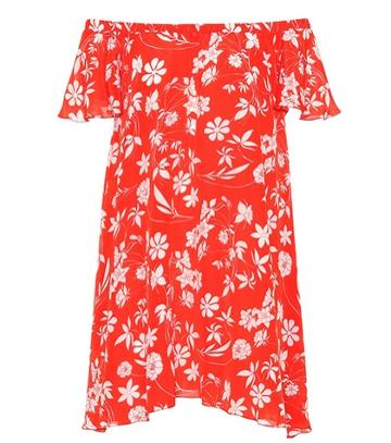 Athena Procopiou Floral-printed Silk Minidress