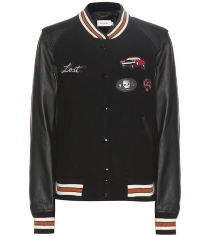 Valentino Wool-blend And Leather Jacket