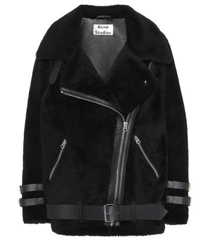 Fendi Velocite Leather-trimmed Shearling Jacket