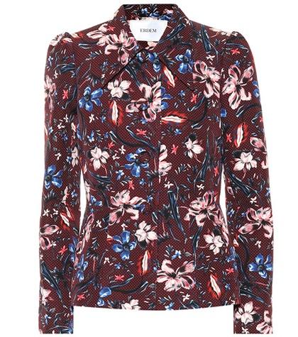 Erdem Garnet Floral Jacquard Jacket
