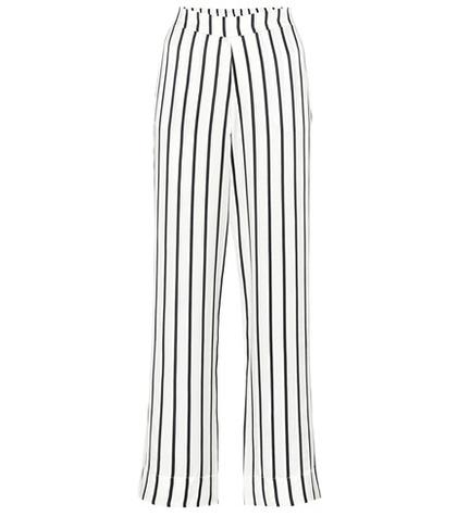 Asceno Striped Silk Pajama Pants