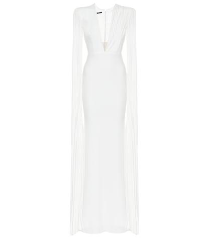 Tod's Clemence Tulle-trimmed Crêpe Gown