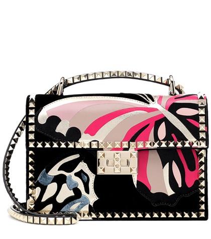 Tom Ford Valentino Garavani Rockstud Velvet Shoulder Bag