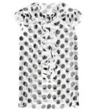 Dolce & Gabbana Printed Silk Top With Lace Trim