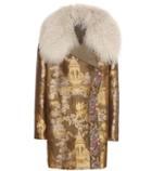 Alexander Wang Fur-trimmed Brocade Coat