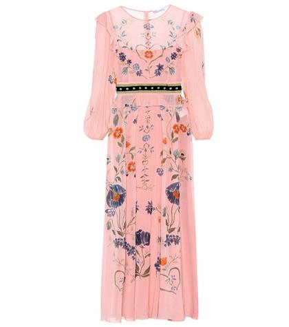 Redvalentino Printed Silk Dress