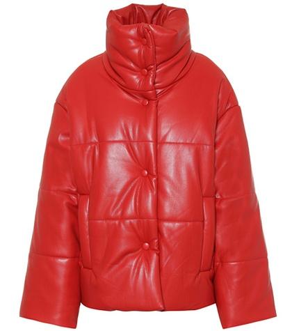 7 For All Mankind Hide Faux Leather Puffer Jacket