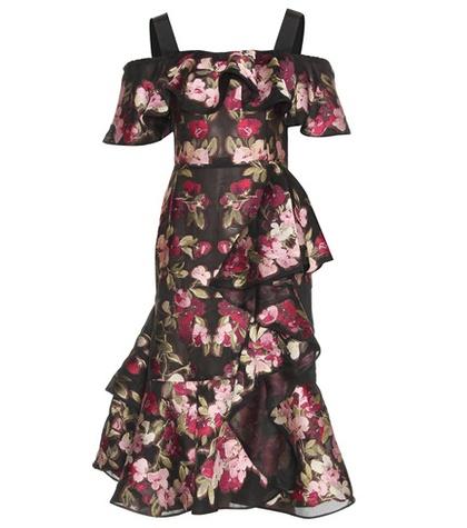 Alexander Mcqueen Chiffon Jacquard Dress