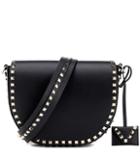 Velvet Valentino Garavani Rockstud Leather Shoulder Bag