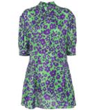 Miu Miu Floral Printed Silk Minidress