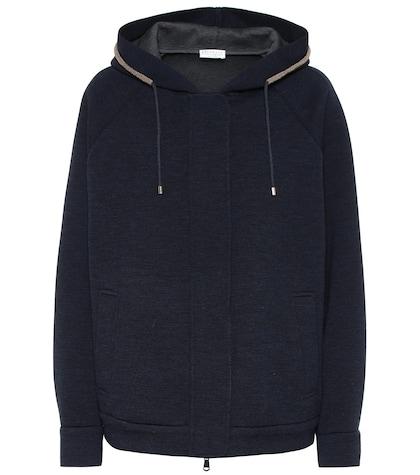 Brunello Cucinelli Wool And Cotton Hooded Jacket