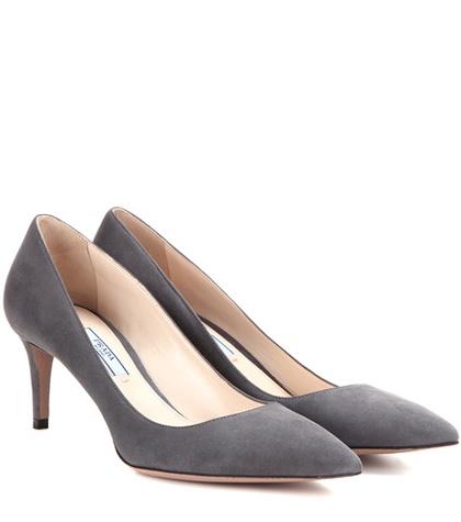 Miu Miu Suede Kitten-heel Pumps