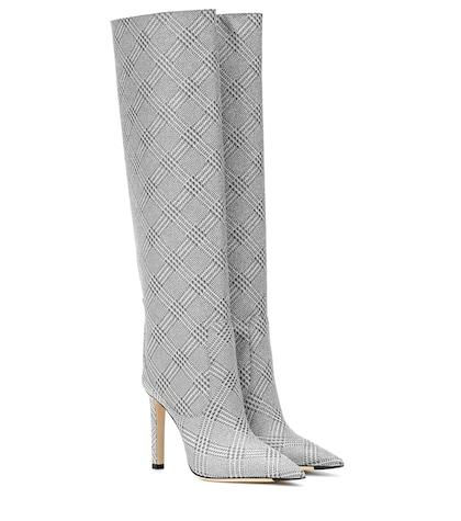 Jimmy Choo Mavis 100 Glitter Knee-high Boots