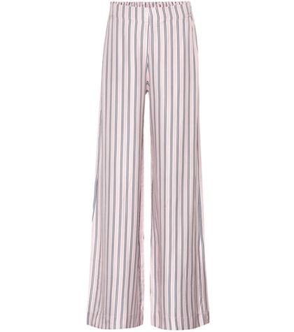Tory Burch Radiate Striped Silk-blend Trousers