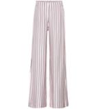 Tory Burch Radiate Striped Silk-blend Trousers