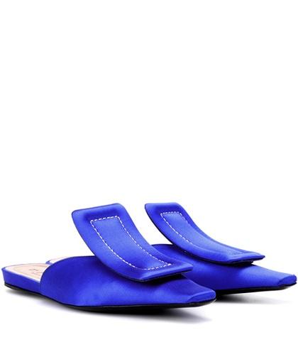 Stuart Weitzman Satin Slippers