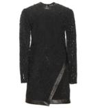 Tom Ford Leather-trimmed Lace Mini Dress