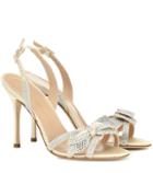 Alessandra Rich Crystal-embellished Satin Sandals