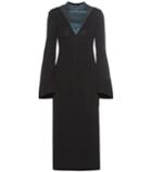 Ellery Pippin Flute Sleeve Metallic Midi Dress