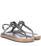 Jimmy Choo Neal Embellished Leather Sandals