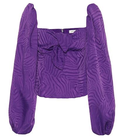 Attico Silk-blend Jacquard Blouse