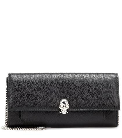 Alexander Mcqueen Wallet On Chain Leather Shoulder Bag